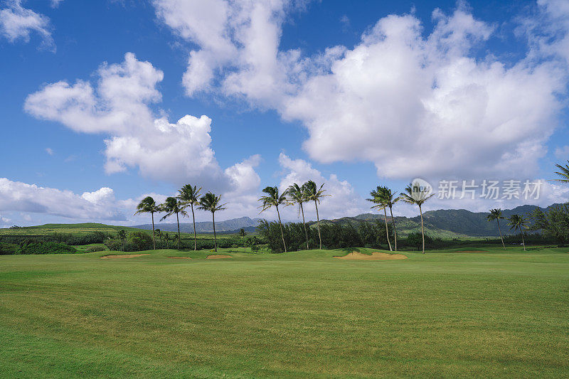 美国夏威夷考艾岛的高尔夫球场