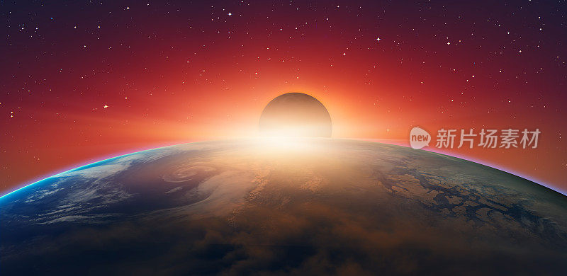 日食“这张图片的元素由美国宇航局提供”