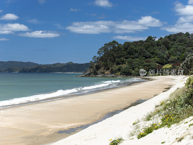 新西兰海岸线鸟瞰图