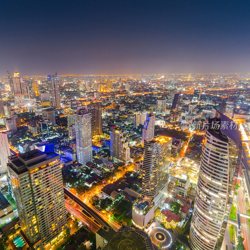 泰国曼谷的城市景观全景