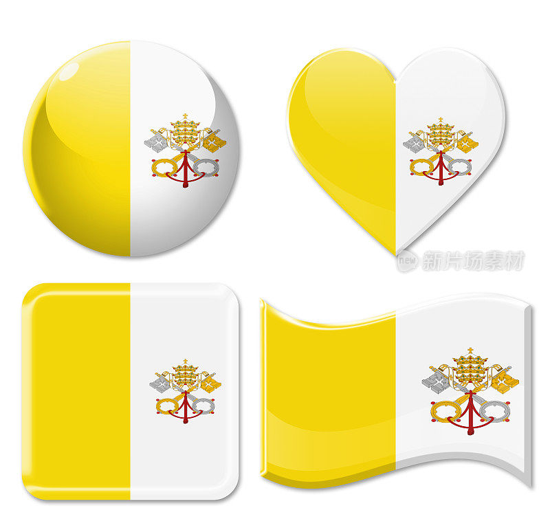 梵蒂冈城旗帜和图标设置