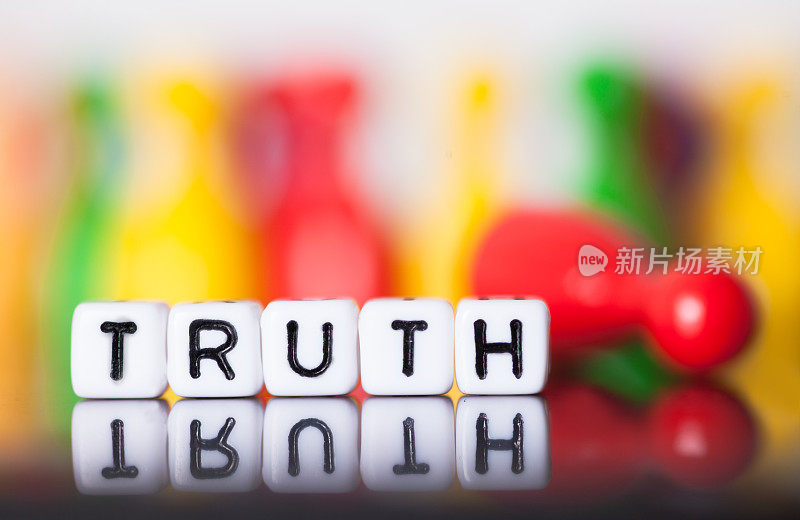 立方体字母表示单词truth