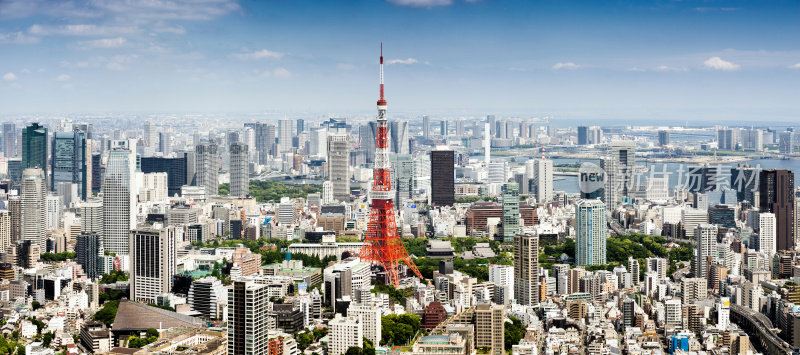 日本东京全景。