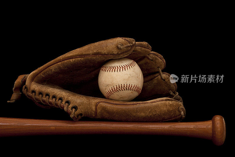 棒球棒，手套和球