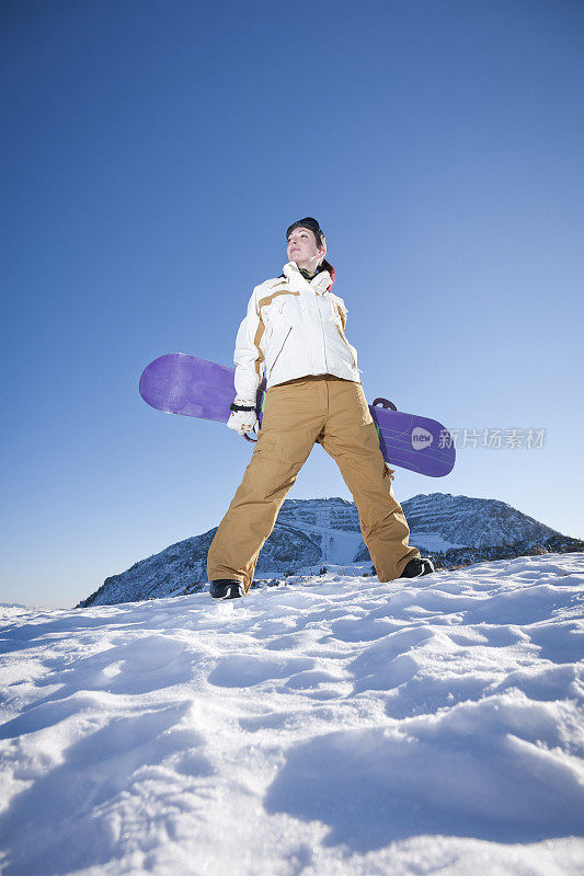 女人滑雪板