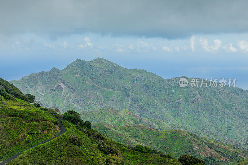 美丽的山谷在加那利岛，阿纳加公园，特内里费，西班牙