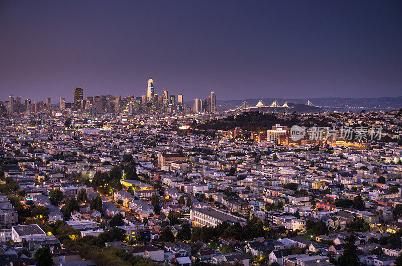 旧金山城市景观-暮光