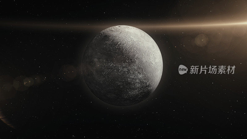 水星行星在空间3D插图