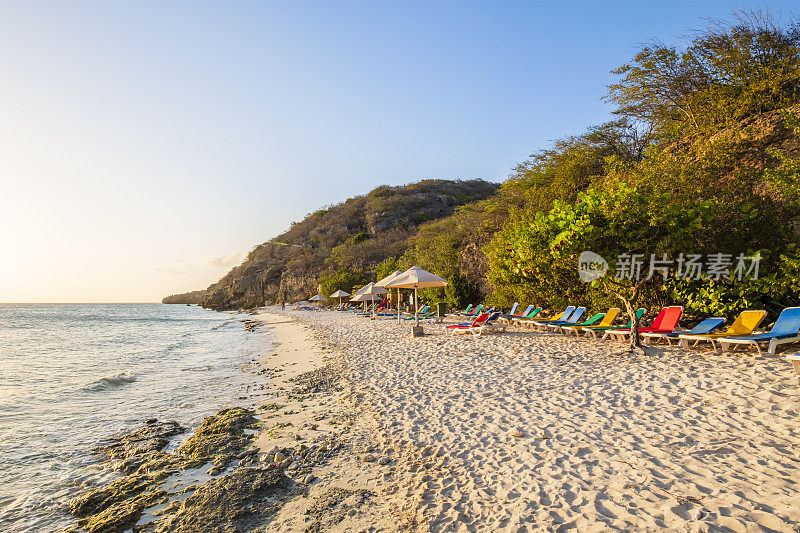 库拉索岛，波托马里湖，日落时分