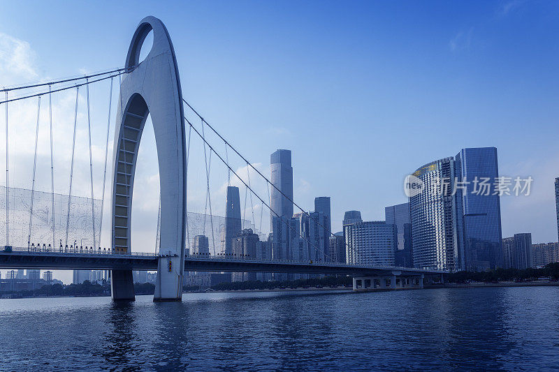 广州，中国的建筑和天际线