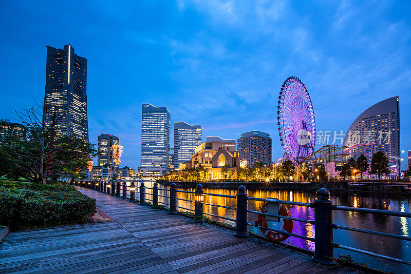 日本神奈川县横滨市的横滨民atomai市景