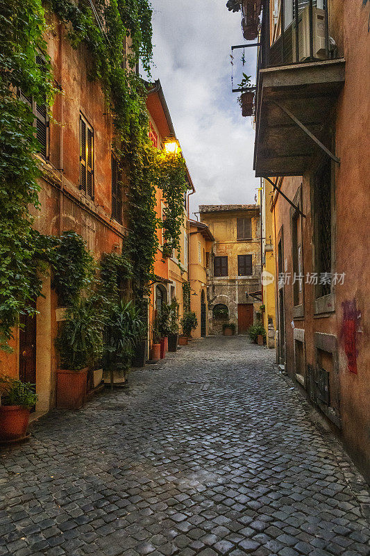 意大利罗马，Trastevere小巷