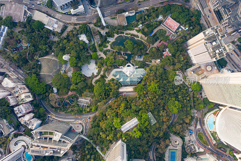 港岛鸟瞰图，香港