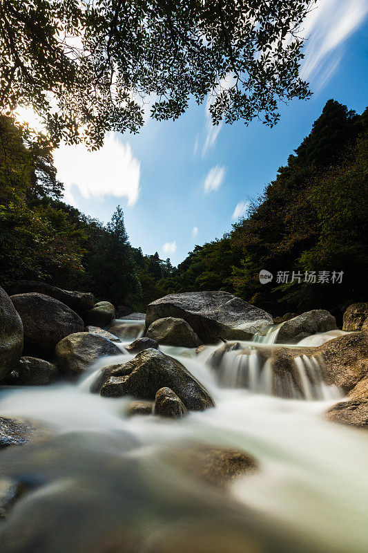 原始山溪长时间暴露