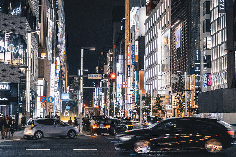 东京银座的夜景