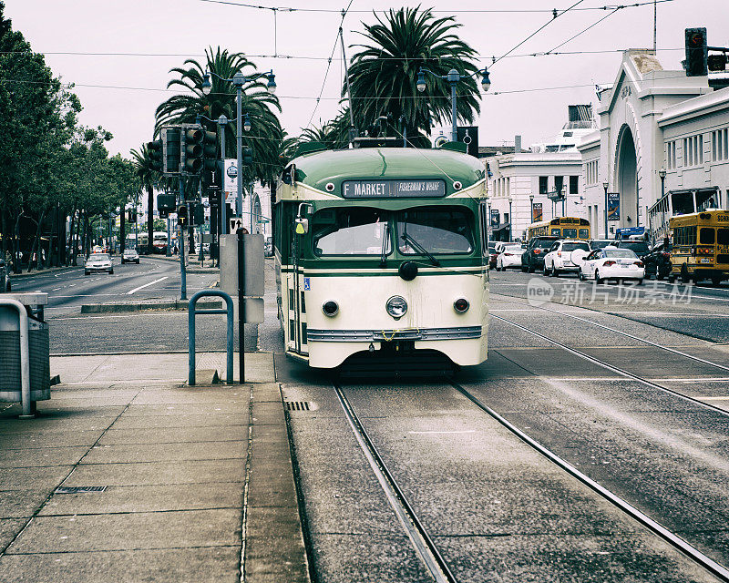 老式缆车，旧金山。