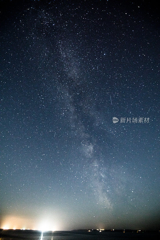 北欧的星空和银河夜景