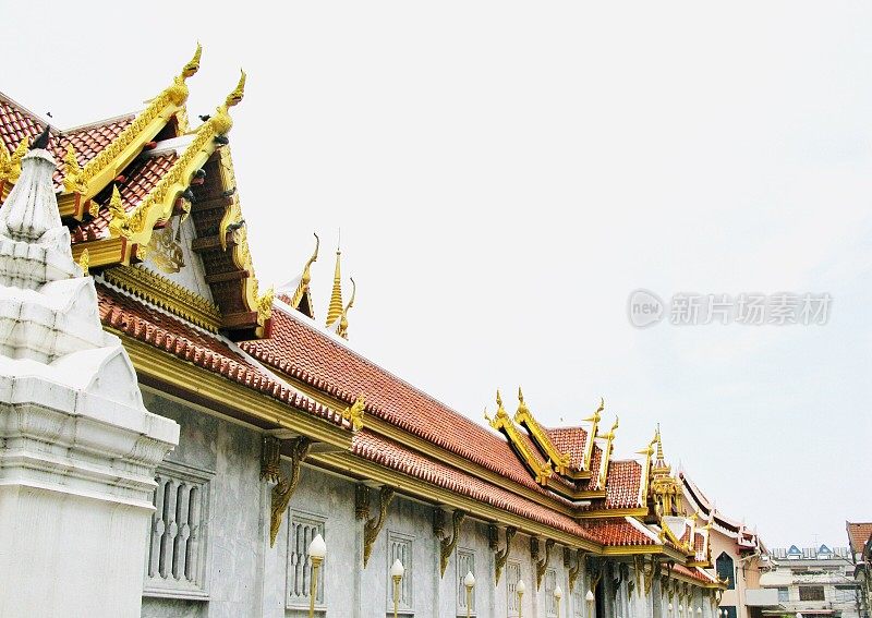 泰国曼谷的翠沙寺大理石教堂