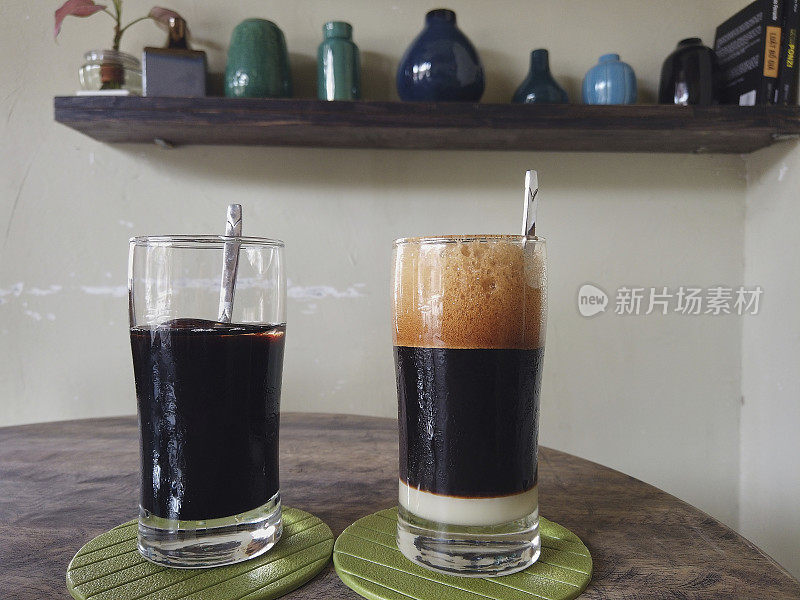 越南的咖啡加糖和牛奶