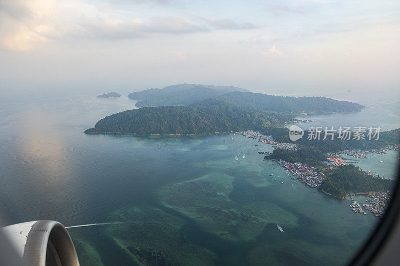 在马来西亚沙巴的基纳巴卢海岸外