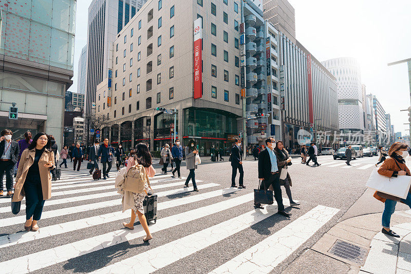 东京银座的街道。