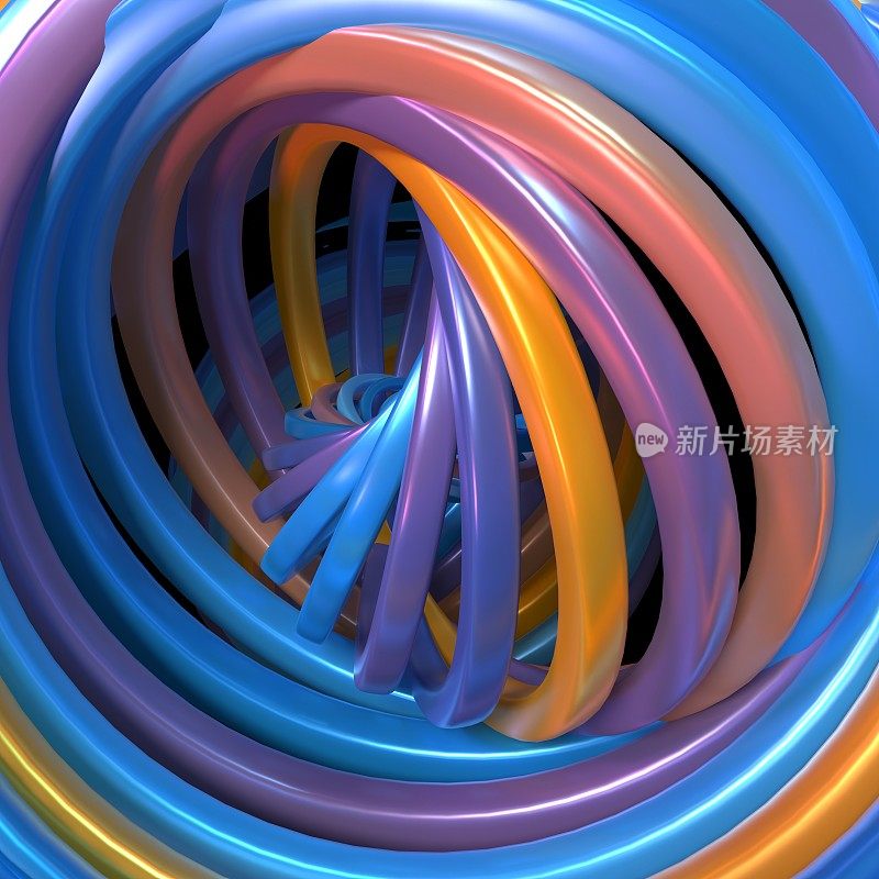 彩色3D抽象背景玻璃堆栈