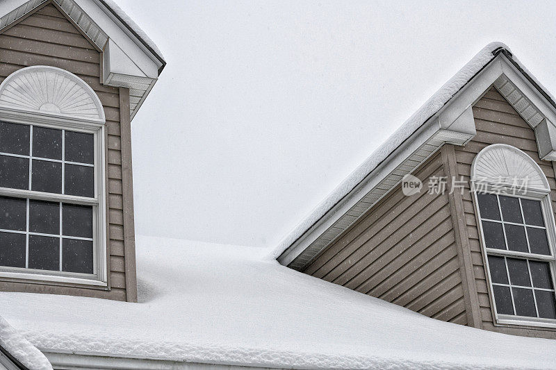 屋顶积雪