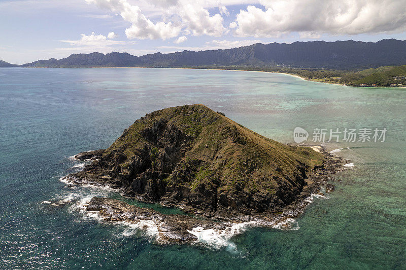 瓦胡岛Lanikai海滩附近的风景岛屿