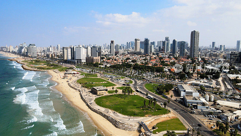 以色列。电话Aviv-Yafo。地中海沿岸。