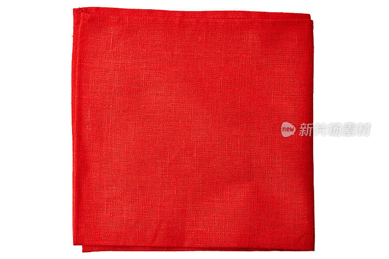 白色的红布餐巾