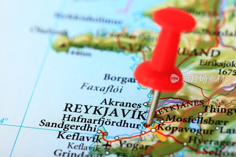 雷克雅未克地图，冰岛-欧洲