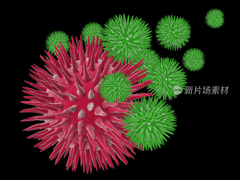 绿色生物元素(病毒)攻击