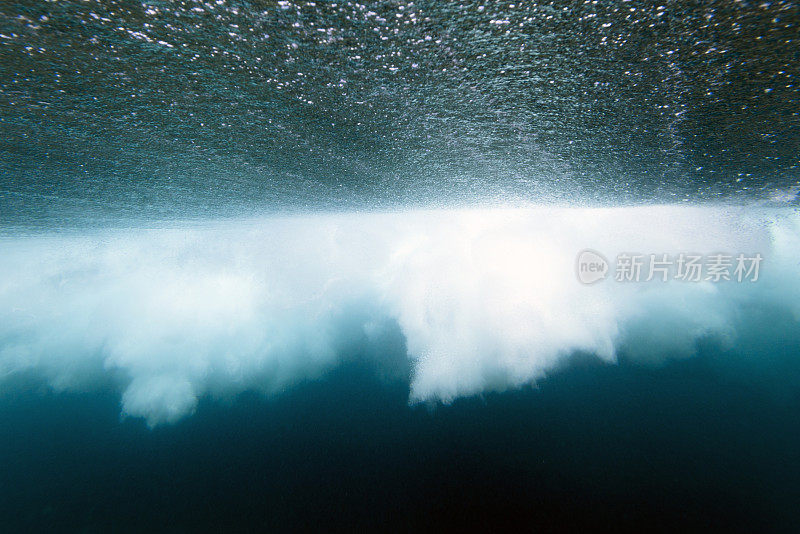 波崩溃水下