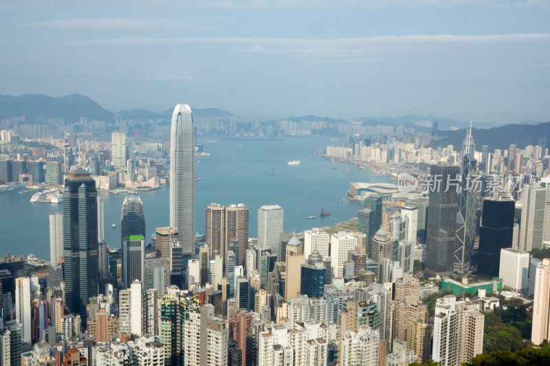 香港维多利亚港附近的建筑结构