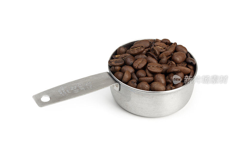量杯里的咖啡豆