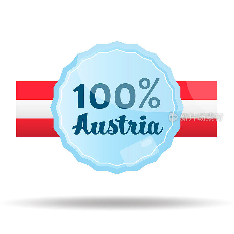 浮动按钮或徽章与文本100%奥地利