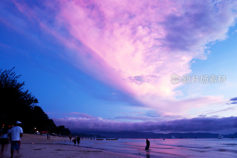 日落海滩风景