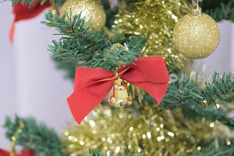 节日背景圣诞树装饰