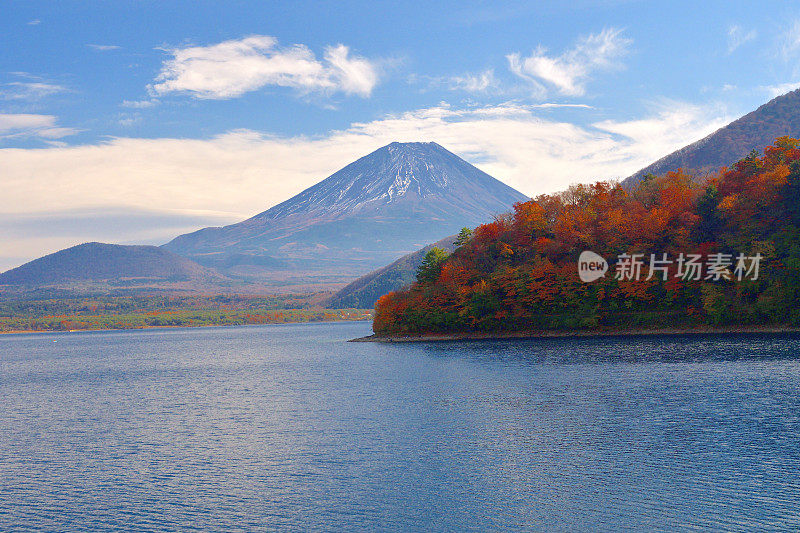 富士五湖秋叶色:元土湖