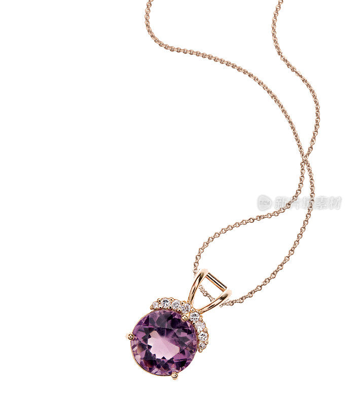 紫水晶&钻石项链