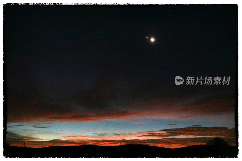 月亮和金星的黎明