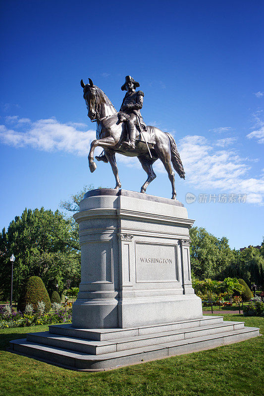 乔治华盛顿的雕像，波士顿，妈妈