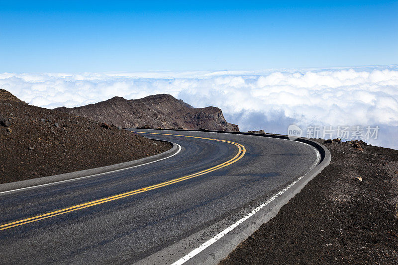 美国夏威夷毛伊岛哈雷阿卡拉火山公路。