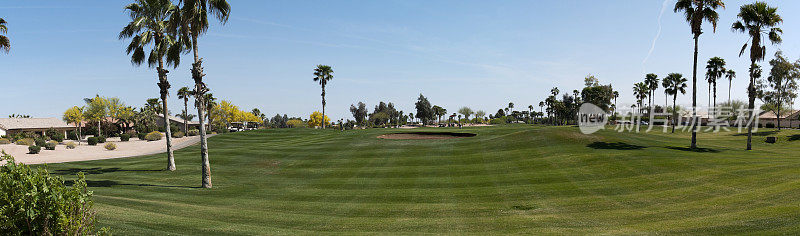 沙漠社区高尔夫球场全景图