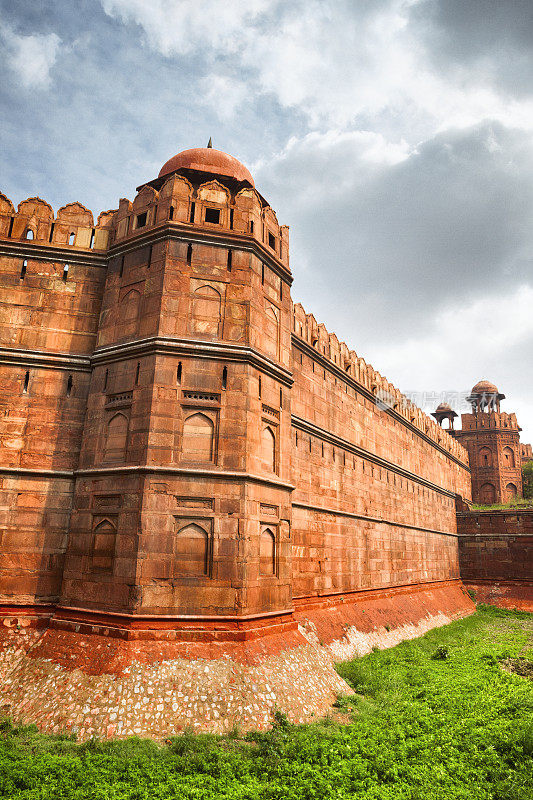 印度德里红堡的强化墙