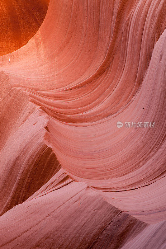 羚羊峡谷砂岩的颜色和形状