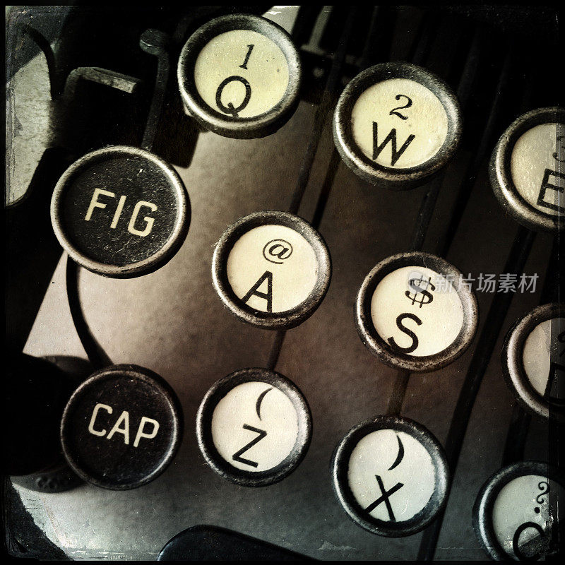 老式打字机键