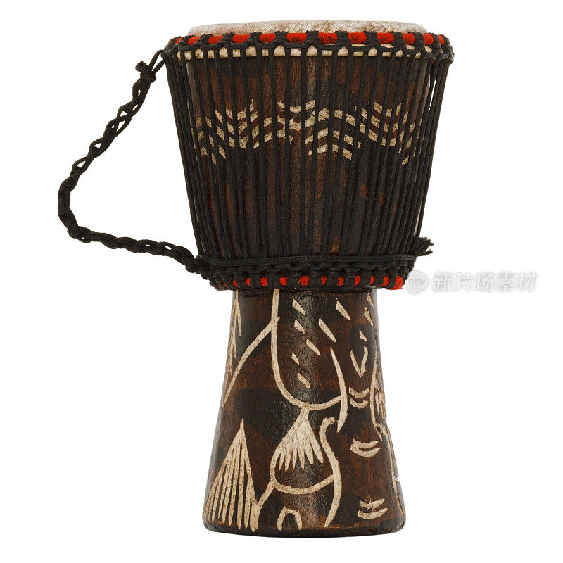 白色的非洲Djembe