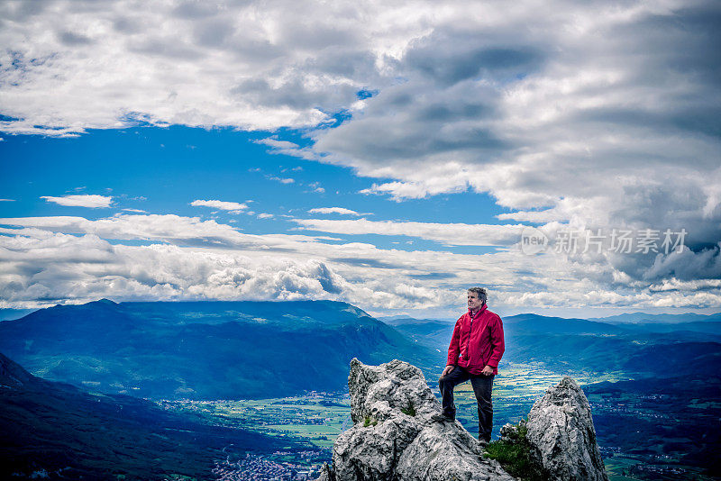 朱利安阿尔卑斯山高级徒步旅行者，斯洛文尼亚，欧洲，欧洲