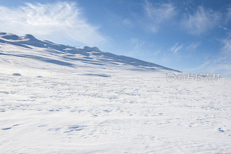 挪威Jotunheimen的雪山高原、山脊和山峰